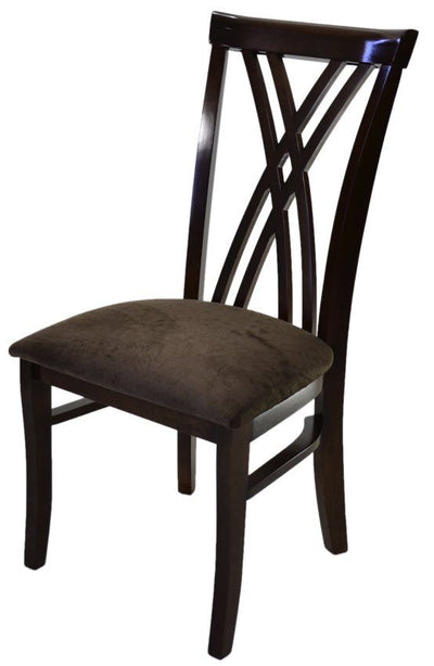 Cadeira Xis Duplo - Capuccino e Veludo Amassado Marrom + Cores