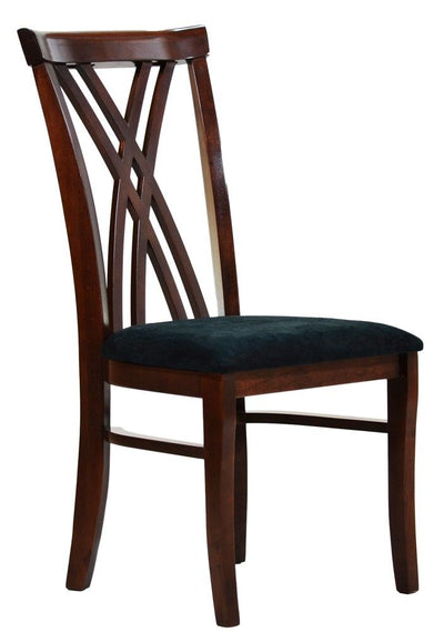 Cadeira Xis Duplo - Capuccino e Veludo Amassado Preto + Cores