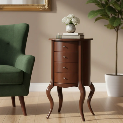 Cômoda Barrica Clássica 4 Gavetas Imbuia + Cores