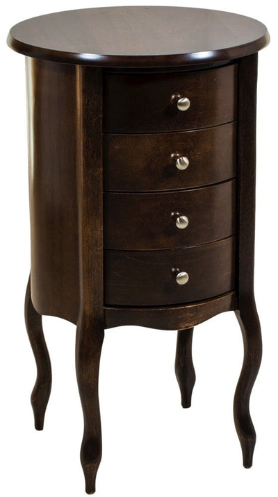 Cômoda Barrica Luis XV 4 Gavetas Capuccino + Cores