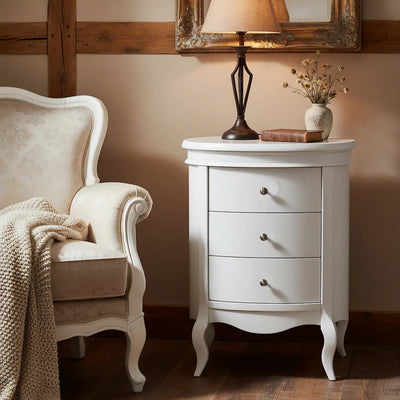 Cômoda Barrica Paris 3 Gavetas Branca + Cores