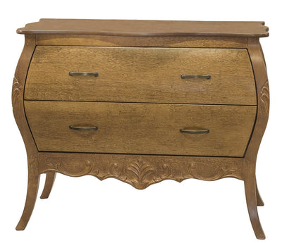 Cômoda Bombê Clássica Entalhada 2 Gavetas Imbuia + Cores