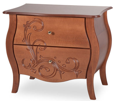 Cômoda Bombê Floratta Verniz Imbuia - 2 Gavetas + Cores