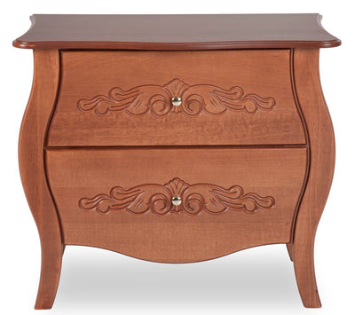 Cômoda Bombê Arabesco Verniz Imbuia - 2 Gavetas + Cores