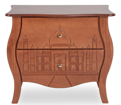 Cômoda Bombê Palácio Verniz Imbuia - 2 Gavetas + Cores