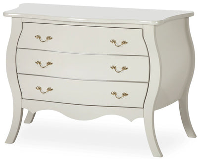 Cômoda Bombê 3 Gavetas com Puxador Dourado Fino + Cores