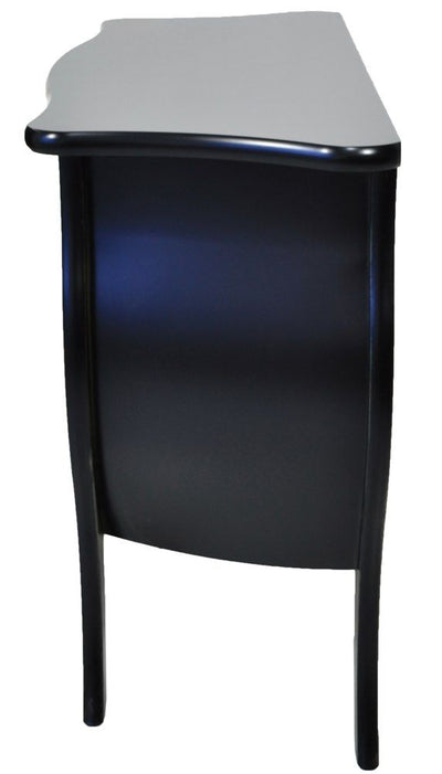 Cômoda Bombê 3 Gavetas Preta com Fio Dourado