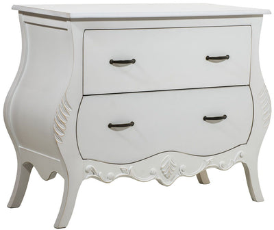 Cômoda Bombê Entalhada Imperatriz 2 Gavetas Provençal Branca + Cores