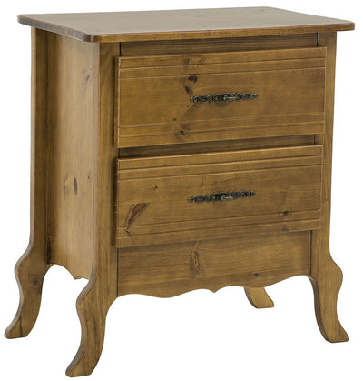 Cômoda Reta Média 2 Gavetas Verniz Imbuia + Cores