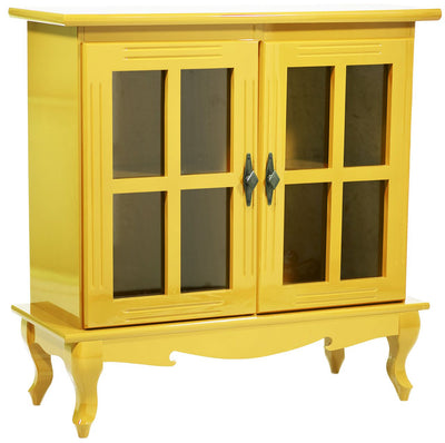 Cristaleira Horizontal Média 2 Portas Amarela + Cores