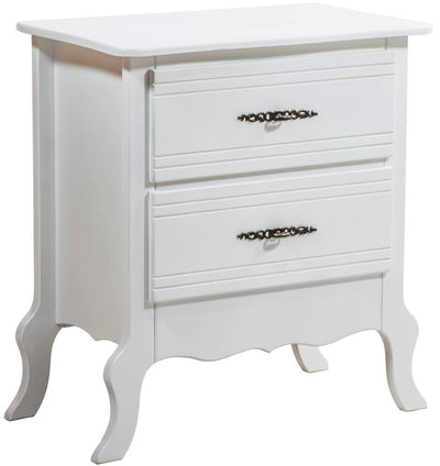 Cômoda Reta Média 2 Gavetas Branca + Cores