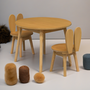 Conjunto Infantil Mesa com 1 a 4 Cadeiras Coelho - Osmocolor + Cores