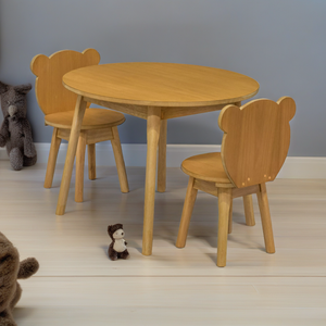 Conjunto Infantil Mesa com 1 a 4 Cadeiras Urso - Osmocolor + Cores