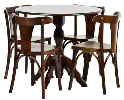 Sala de Jantar Anatômica Compacta - 4 Lugares Capuccino + Cores