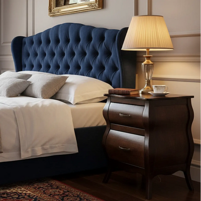 Criado Mudo Bombê Clássico 2 Gavetas Capuccino + Cores