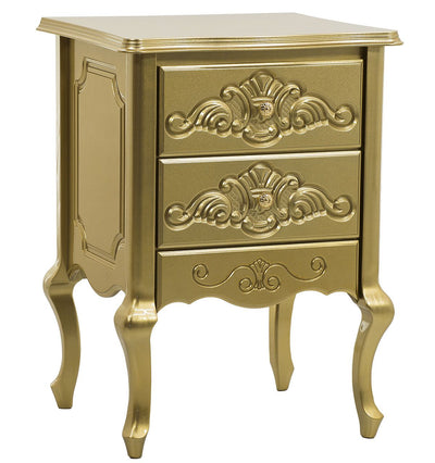 Criado Mudo Genova 2 Gavetas Dourado + Cores