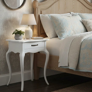 Criado Mudo Luis XV 1 Gaveta Branco + Cores