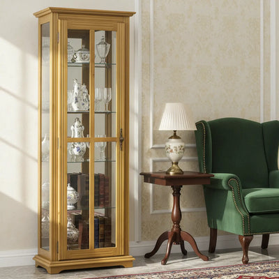 Cristaleira Reta 1 Porta Verniz Mel + Cores