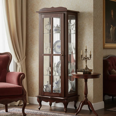 Cristaleira Colorida 1 Porta com Aberturas Laterais - Verniz Capuccino + Cores