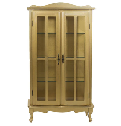 Cristaleira 2 Portas Dourada + Cores