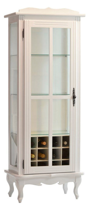 Cristaleira Colorida 1 Porta com Aberturas Laterais + Adega - Branca + Cores