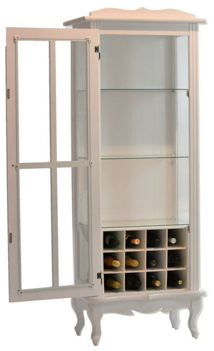 Cristaleira Colorida 1 Porta com Aberturas Laterais + Adega - Branca + Cores