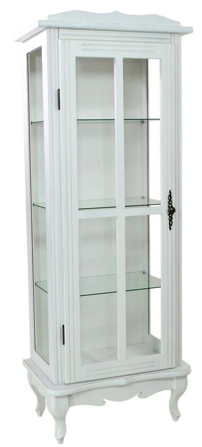 Cristaleira Colorida 1 Porta com Aberturas Laterais - Provençal Branca + Cores