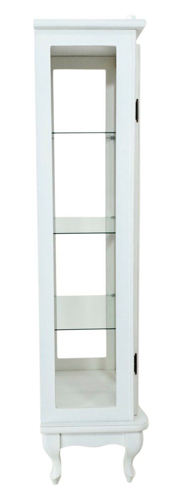 Cristaleira Colorida 1 Porta com Aberturas Laterais - Provençal Branca + Cores