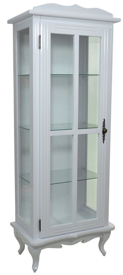 Cristaleira Colorida 1 Porta com Aberturas Laterais - Branca + Cores