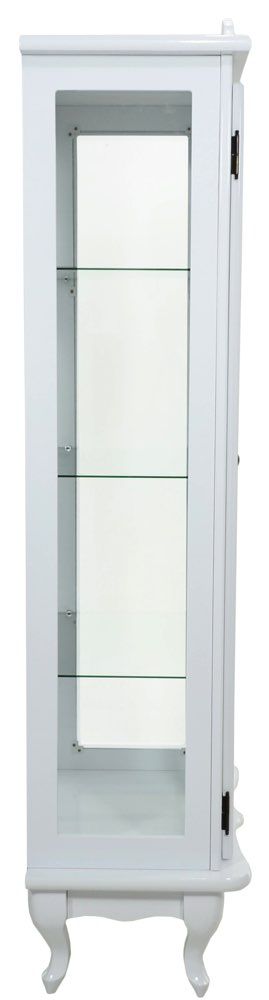 Cristaleira Colorida 1 Porta com Aberturas Laterais - Branca + Cores