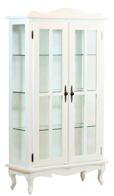 Cristaleira Colorida 2 Portas e Aberturas Laterais - Branca + Cores