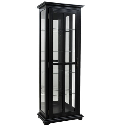 Cristaleira Reta 1 Porta Preta + Cores