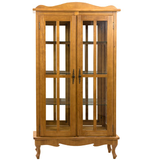 Cristaleira 2 Portas Mel Acetinado + Cores