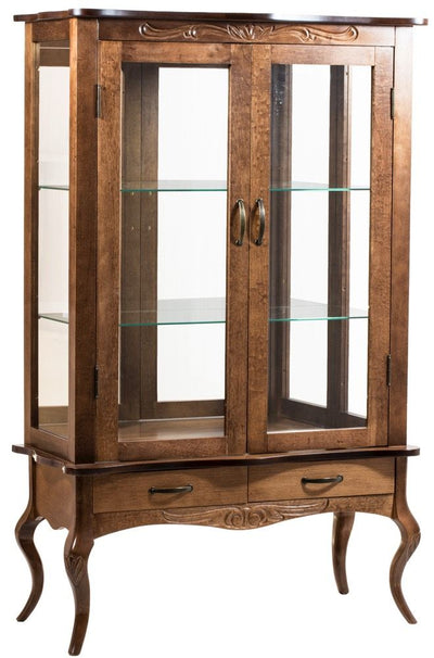 Cristaleira Imperatriz 2 Portas e 2 Gavetas Imbuia + Cores