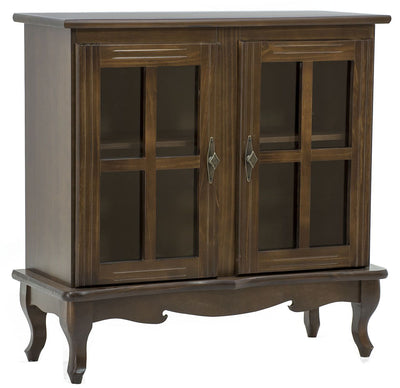 Cristaleira Horizontal Média 2 Portas Verniz Capuccino + Cores