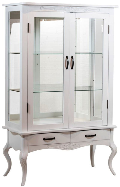 Cristaleira Imperatriz 2 Portas e 2 Gavetas Branca + Cores