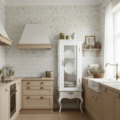 Cristaleira Imperatriz 1 Porta e 1 Gaveta Branca + Cores