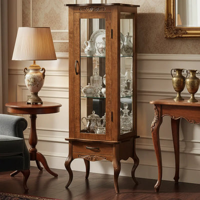 Cristaleira Imperatriz 1 Porta e 1 Gaveta Imbuia + Cores