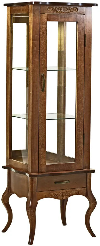 Cristaleira Imperatriz 1 Porta e 1 Gaveta Imbuia + Cores