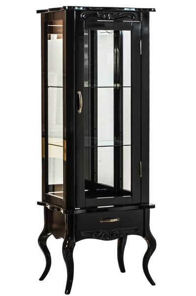 Cristaleira Imperatriz 1 Porta e 1 Gaveta Preta + Cores