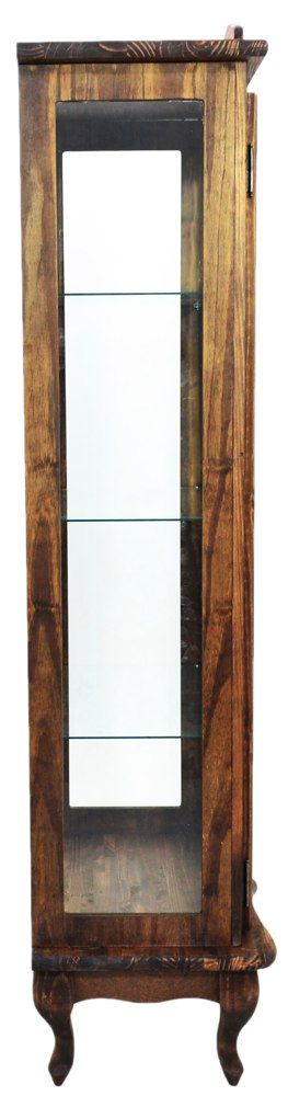 Cristaleira em Cera 1 Porta com Aberturas Laterais e Fundo em Espelho Opcional + Cores