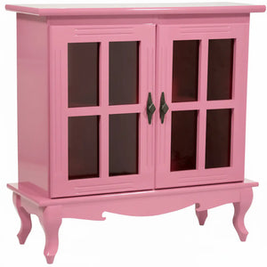 Cristaleira Horizontal Média 2 Portas Rosa + Cores