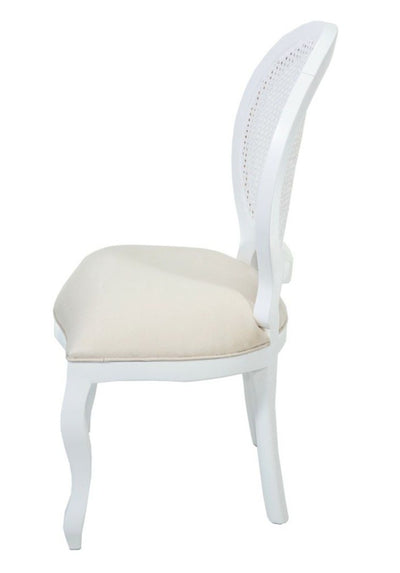 Cadeira Medalhão III Lisa - Cinza Claro com Encosto em Tela + Cores