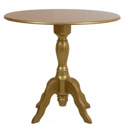 Mesa Redonda Torneada America - Dourada + Cores