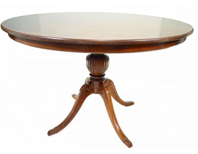 Mesa Entalhada Redonda Carla 120/140cm - Imbuia + Cores