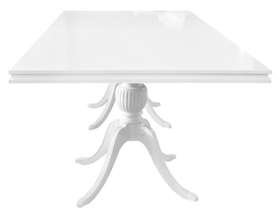 Mesa Entalhada Retangular Carla 200/250cm - Branca + Cores