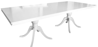 Mesa Entalhada Retangular Carla 200/250cm - Branca + Cores