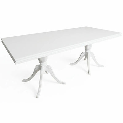 Mesa Entalhada Retangular Carla 200/250cm - Branca + Cores