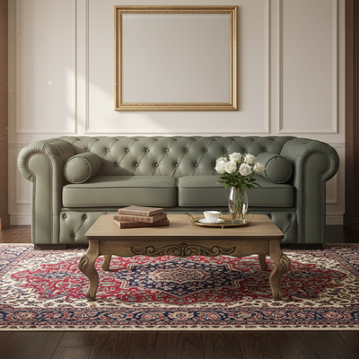 Mesa de Centro Luis XV Entalhada Envelhecida + Cores