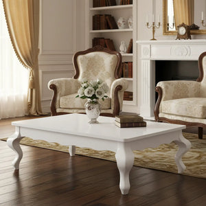 Mesa de Centro Luis XV Branca + Cores